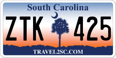 SC license plate ZTK425