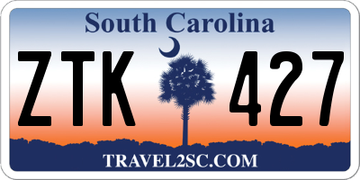 SC license plate ZTK427