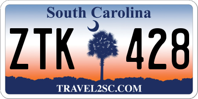 SC license plate ZTK428