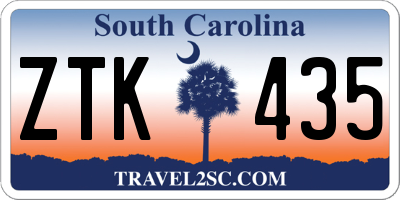 SC license plate ZTK435