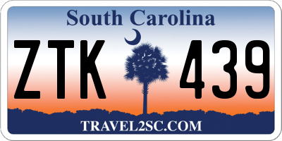 SC license plate ZTK439