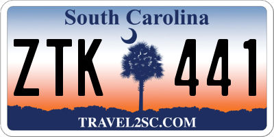 SC license plate ZTK441