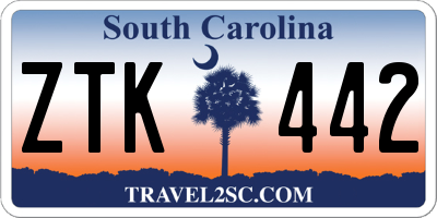 SC license plate ZTK442