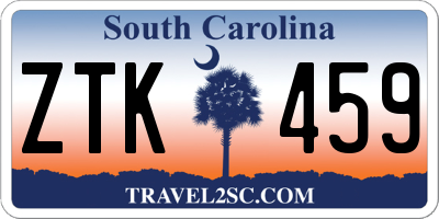 SC license plate ZTK459