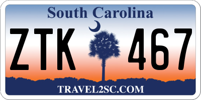 SC license plate ZTK467