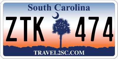 SC license plate ZTK474