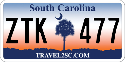 SC license plate ZTK477