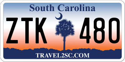 SC license plate ZTK480