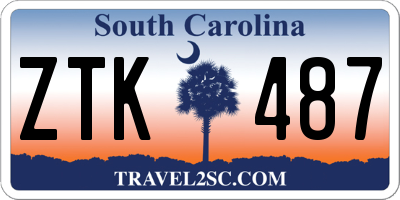 SC license plate ZTK487