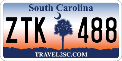 SC license plate ZTK488