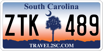 SC license plate ZTK489
