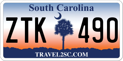 SC license plate ZTK490