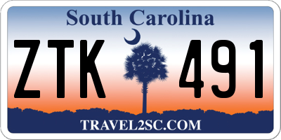 SC license plate ZTK491
