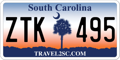 SC license plate ZTK495