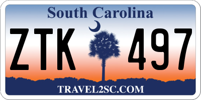 SC license plate ZTK497
