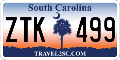 SC license plate ZTK499