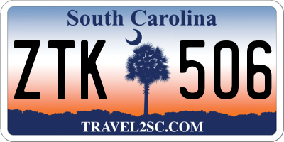 SC license plate ZTK506