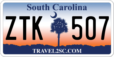 SC license plate ZTK507