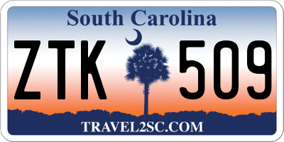 SC license plate ZTK509