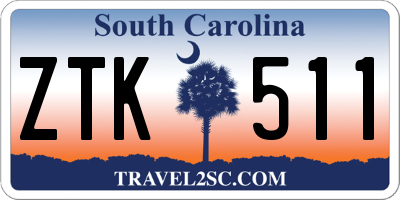 SC license plate ZTK511