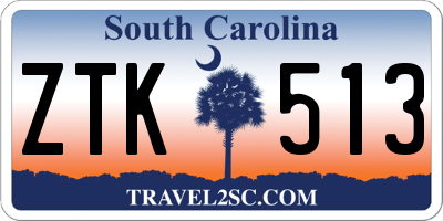 SC license plate ZTK513