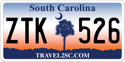 SC license plate ZTK526