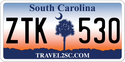 SC license plate ZTK530