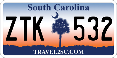 SC license plate ZTK532