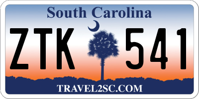SC license plate ZTK541