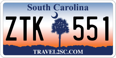 SC license plate ZTK551
