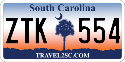 SC license plate ZTK554