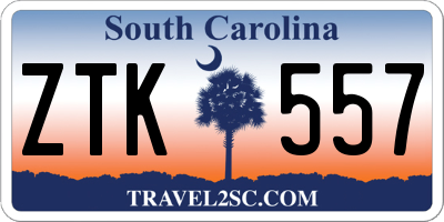 SC license plate ZTK557