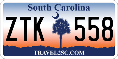 SC license plate ZTK558