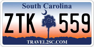 SC license plate ZTK559