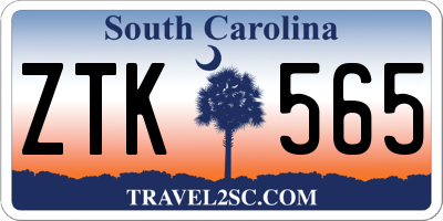 SC license plate ZTK565