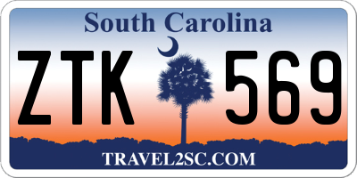 SC license plate ZTK569