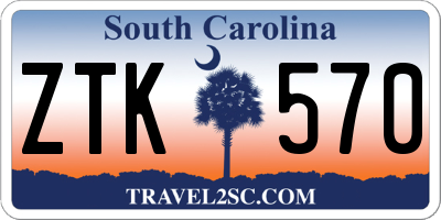 SC license plate ZTK570