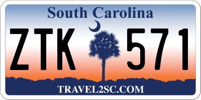 SC license plate ZTK571