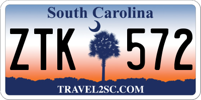 SC license plate ZTK572