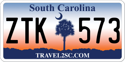 SC license plate ZTK573