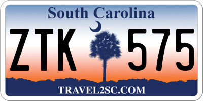 SC license plate ZTK575
