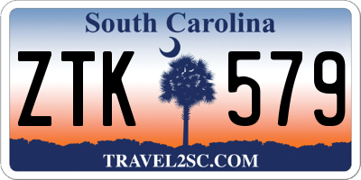 SC license plate ZTK579