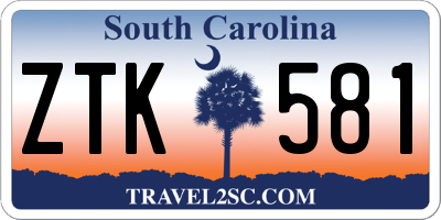 SC license plate ZTK581