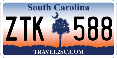 SC license plate ZTK588