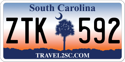 SC license plate ZTK592