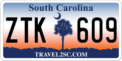 SC license plate ZTK609
