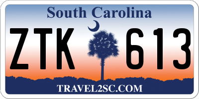 SC license plate ZTK613