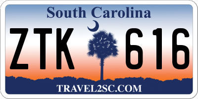 SC license plate ZTK616