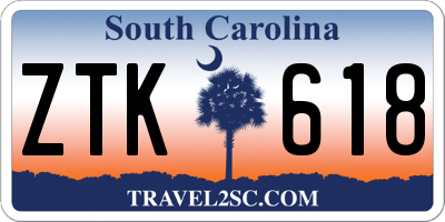 SC license plate ZTK618
