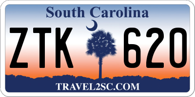 SC license plate ZTK620
